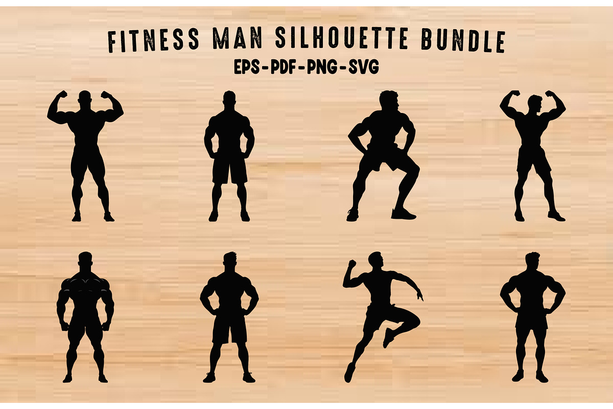Fitness Silhouette Clipart Bundle, a Person Illustration by Gfx Expert Team (Photo 1 of 3)