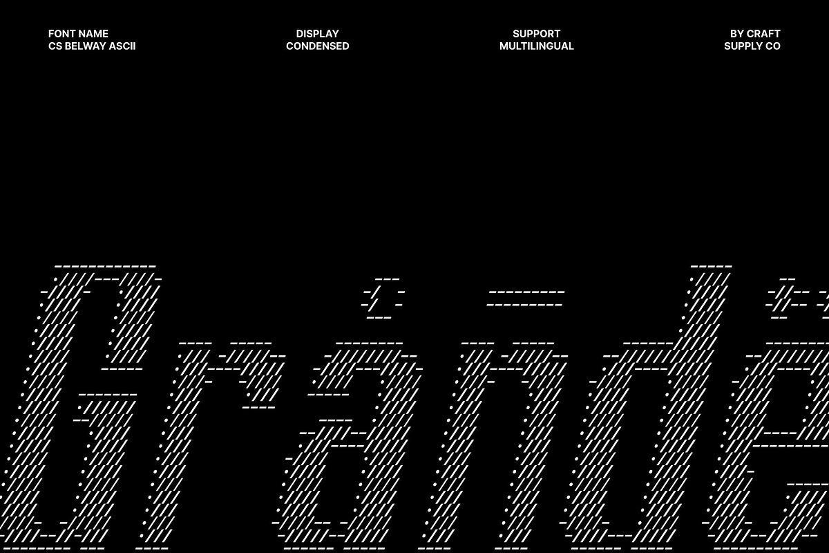 CS Belway Ascii, a Sans Serif Font by Craft Supply Co. (Photo 6 of 8)
