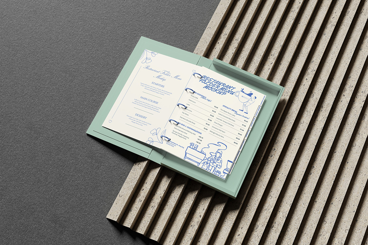 Realistic Folder Menu Mockup, a Books & Magazine Mockup by My Code Std (Photo 2 of 5)