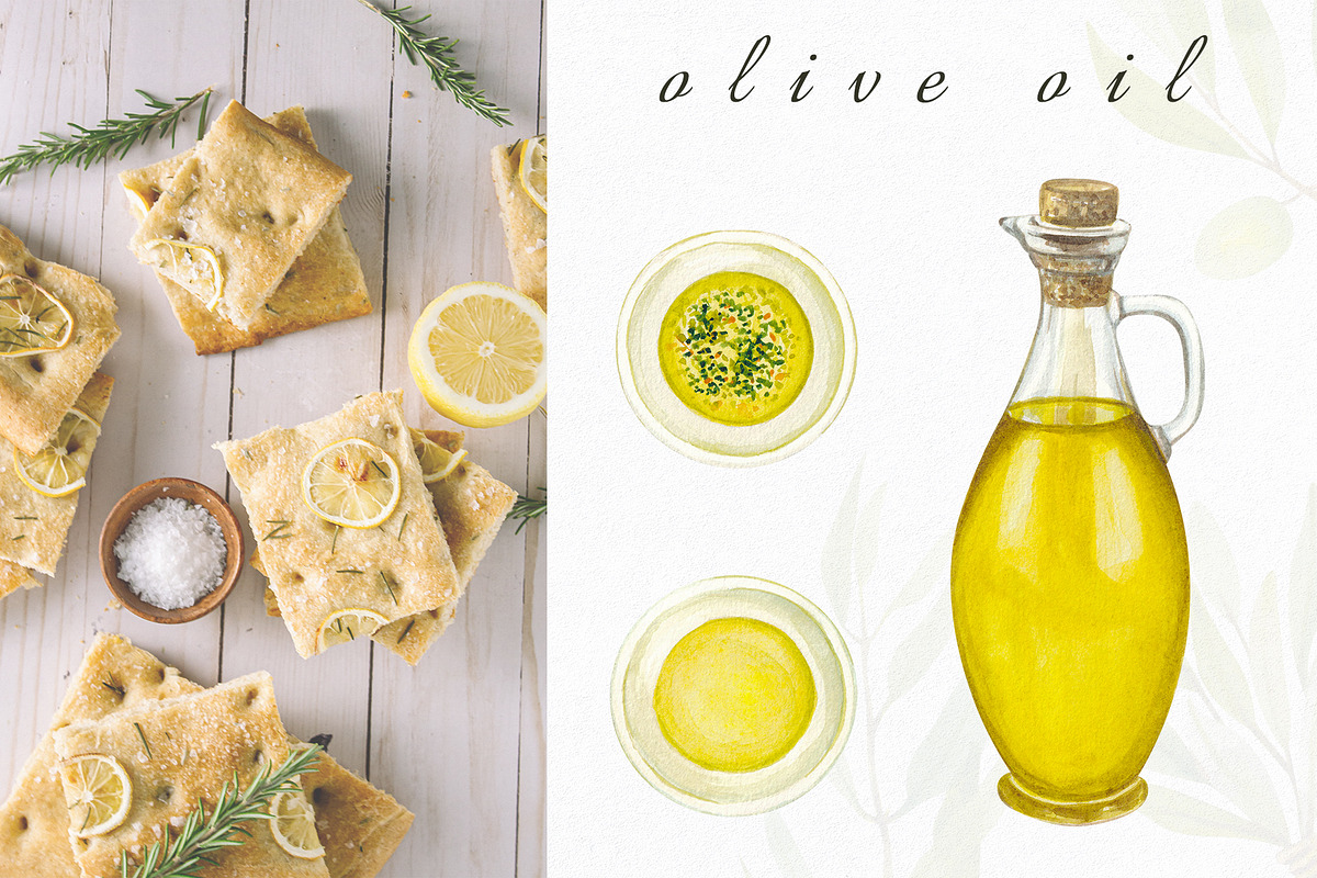 Olives. Watercolor collection, an Illustration by Kuzya's shop (Photo 4 of 8)