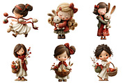 Easter Girl Clipart, a Graphic by CitraGraphics (Thumbnail 3 of 4)