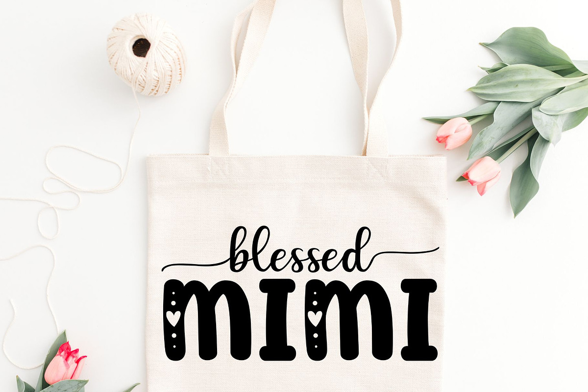 Blessed Mimi SVG, PNG Clipart, an Illustration by JoDitt Designs (Photo 6 of 6)