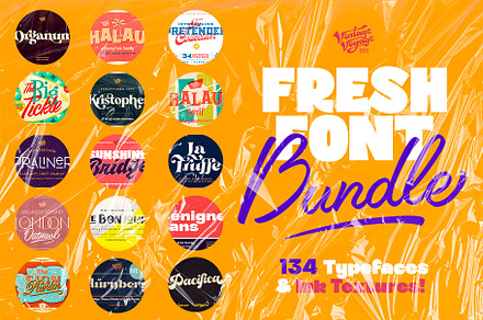 Fresh Display Bundle • SALE, a Sans Serif Font by Vintage Voyage Supply