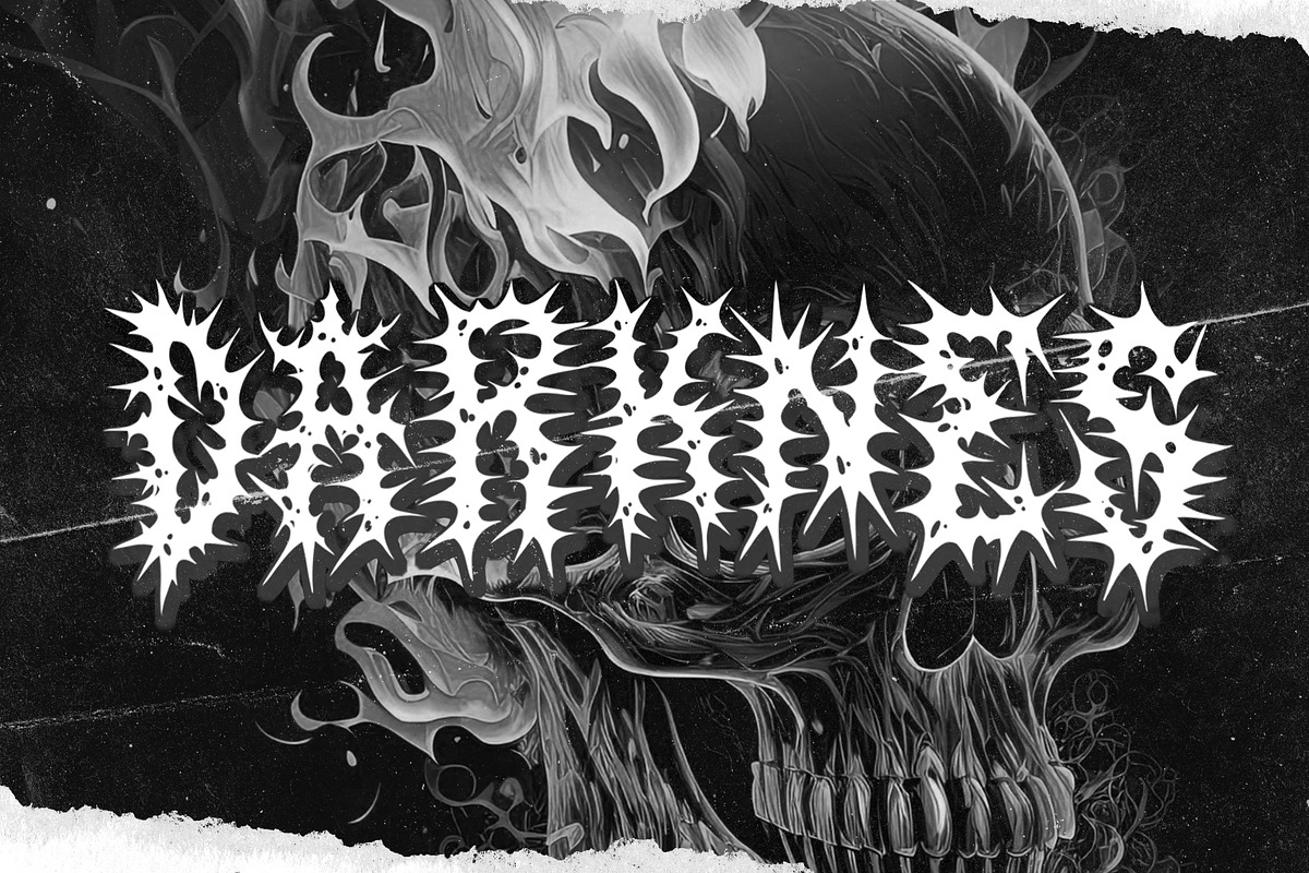 SALVOR Metal Horror Blackletter Font, a Blackletter Font by dansdesign (Photo 6 of 20)