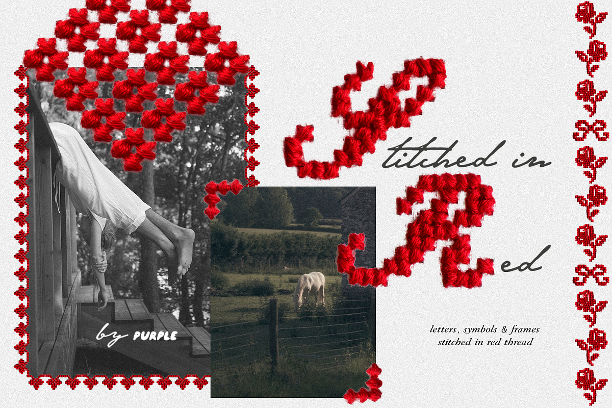 Stitched in Red Elements, an Object Graphic by Purple (Photo 1 of 17)