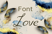 Font Love., a Handwritten Font by Digital illustration shop (Thumbnail 1 of 6)