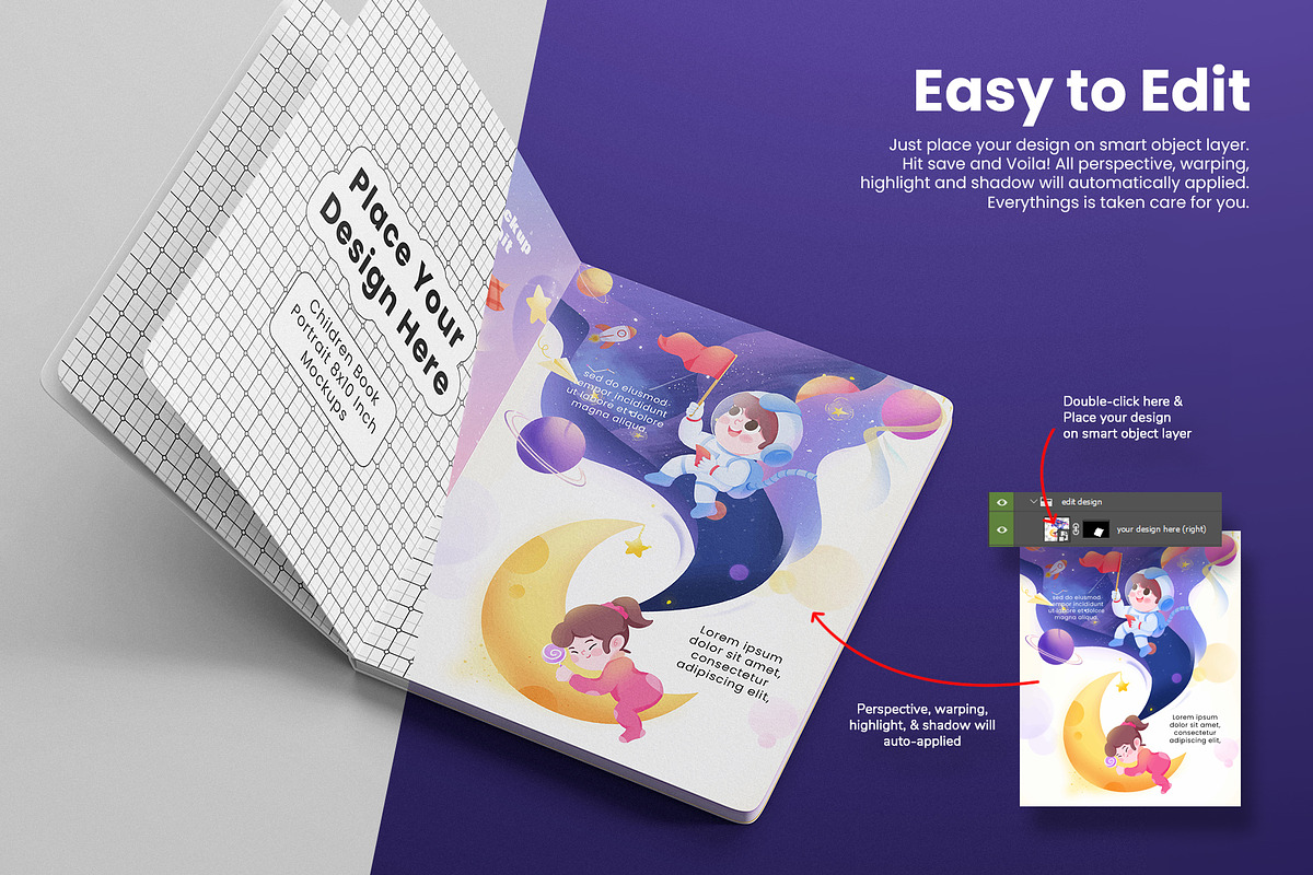 Children Book Mockup Set - 8x10 Inch, a Books & Magazine Mockup by Remnand Studio (Photo 3 of 12)