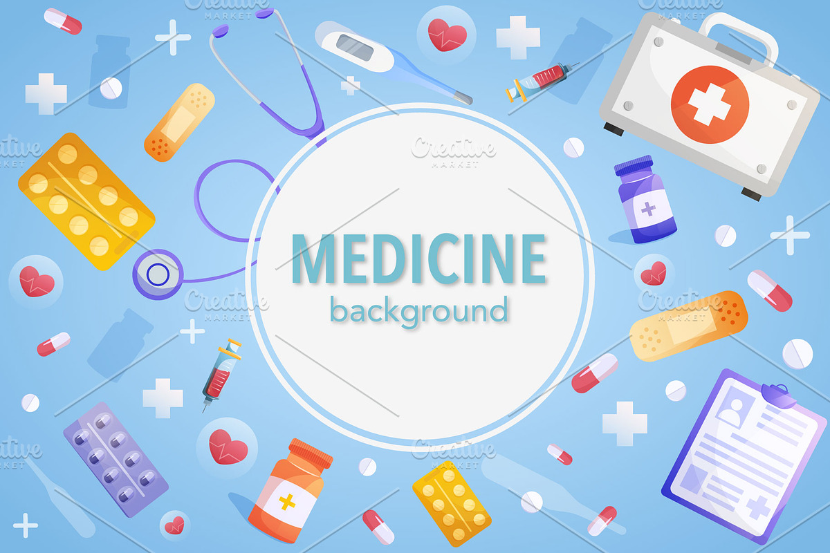 Medical Illustration Kit. Elements, a Background Graphic by DariaBorisova (Photo 1 of 4)
