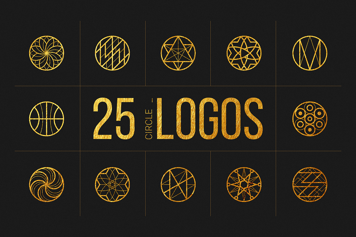 25 Linear Geometric Logos. Part II, a Branding & Logo Template by le-genda (Photo 1 of 4)