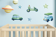 Baby boy room-watercolor set, a Decorative Illustration by dal digtal (Thumbnail 5 of 5)