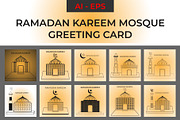 Ramadan Kareem Mosque Greeting Card, a Decorative Illustration by Lakhan1998 (Thumbnail 1 of 6)
