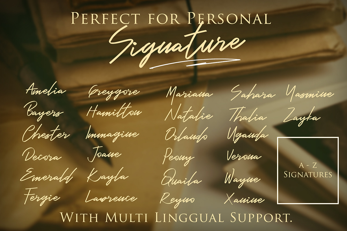 Bambang - Signature Font preview 2
