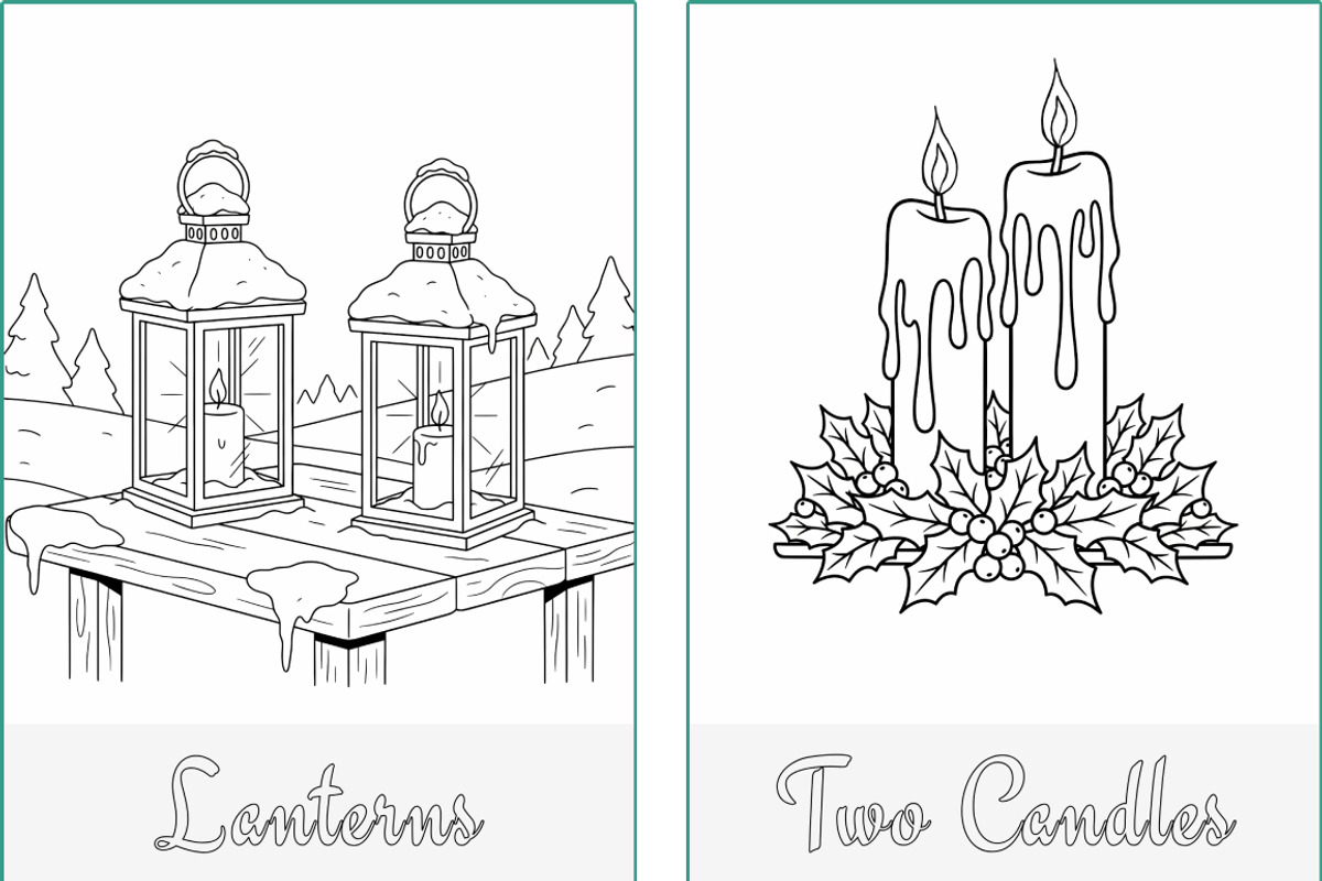 Christmas Holidays Coloring Pages, a Seasonal Illustration by Nuvame Arts & Designs (Photo 13 of 21)