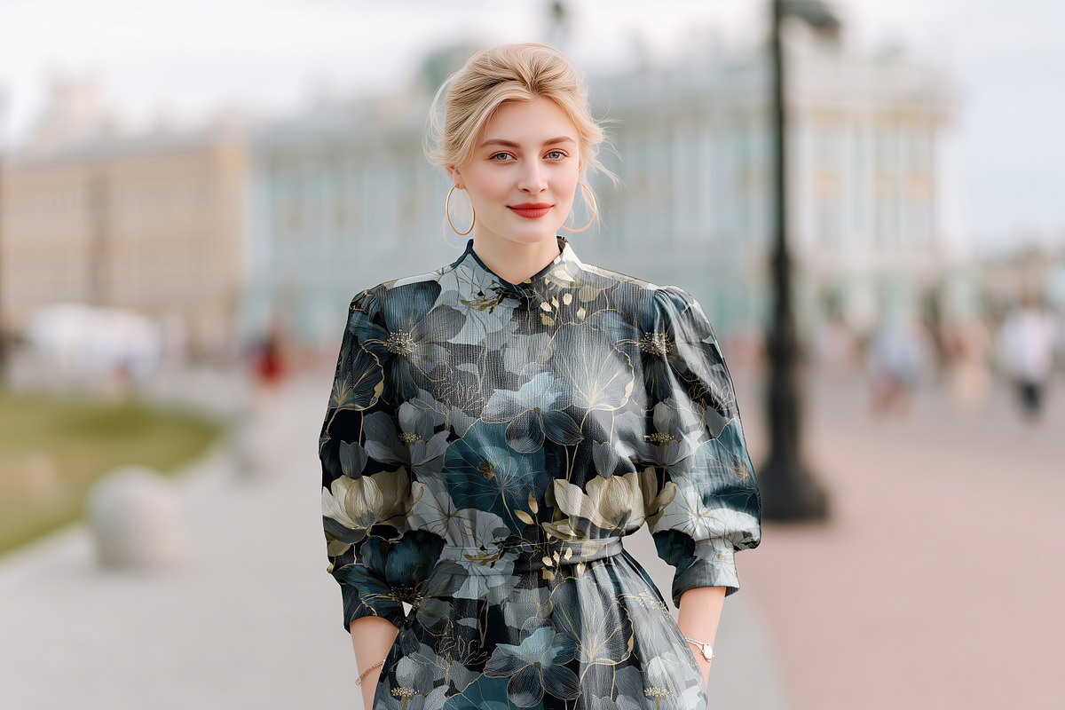 Woman Long-Sleeved Dress Mockup PSD, a Shirt Mockup by 1001 mockups (Photo 4 of 9)