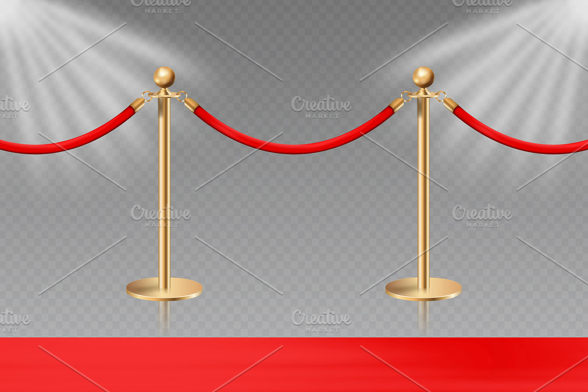 Red carpet path with golden poles, an Object Illustration by Yayasya (Photo 3 of 3)