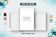 Editable Work Time Log Book, a Templates & Theme by Brix Lab (Thumbnail 1 of 2)
