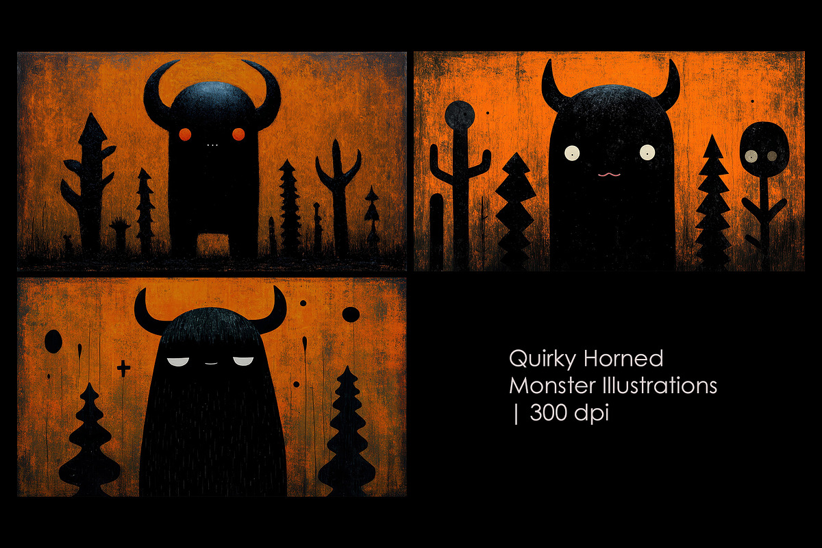 Quirky Horned Monster, an Animal Illustration by StockVerse Creative (Photo 1 of 4)