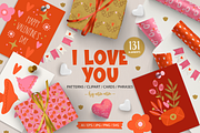 I Love You - St. Valentine's Day Kit, a Seasonal Illustration by miumiu (Thumbnail 1 of 15)