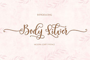Body Silver Script, a Script Font by Jhoel Design (Thumbnail 1 of 12)