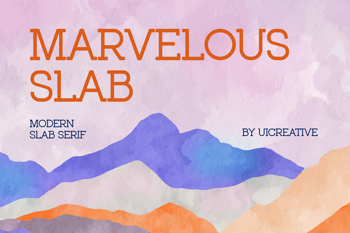 Marvelous Modern Slab Serif Font, a Slab Serif Font by UICreative