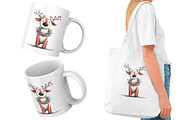 Christmas Reindeer Clipart, an Illustration by Markicha Art (Thumbnail 4 of 5)