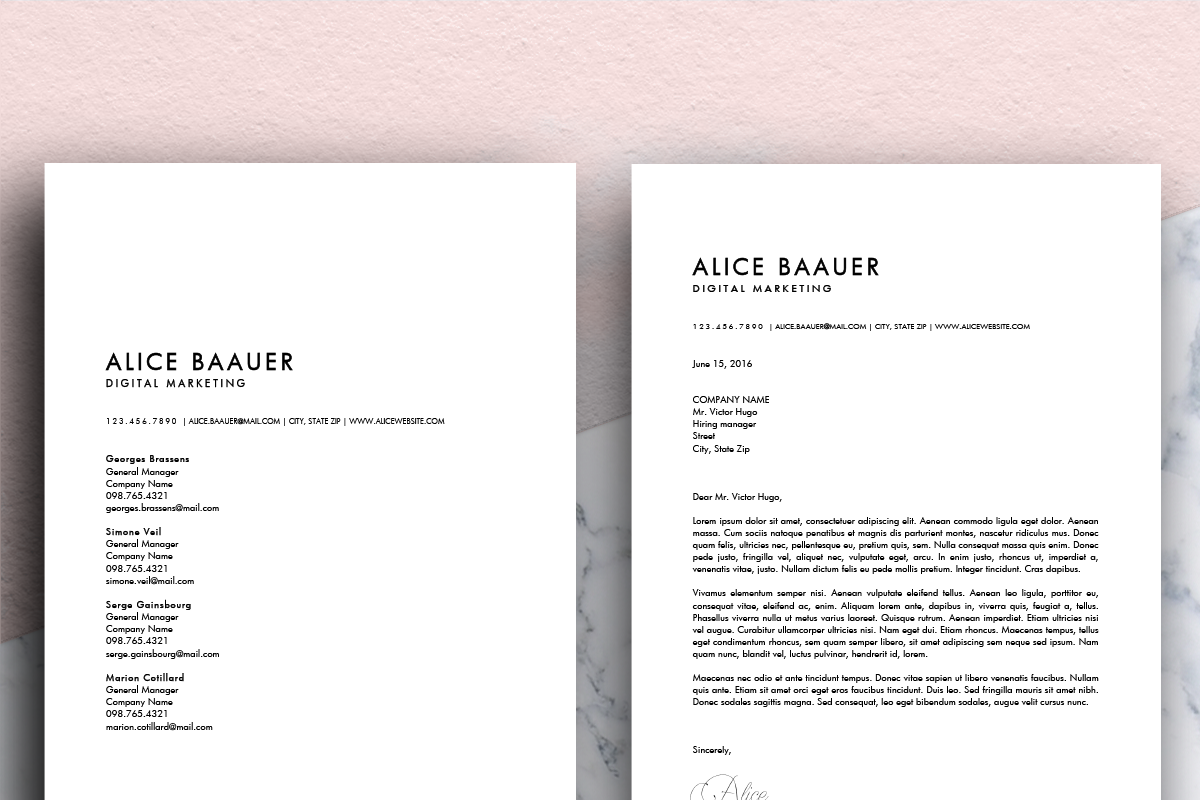 Minimalist Resume (MS Word) | Alice, a Resume Template by Priiiiiiiiiiiiiint ! (Photo 2 of 2)
