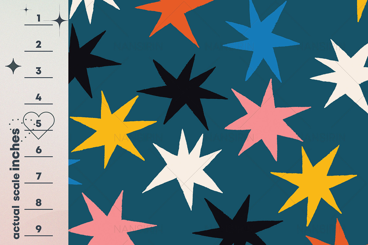 Star Seamless Pattern Set, a Pattern Graphic by Nansirins Studio (Photo 6 of 9)