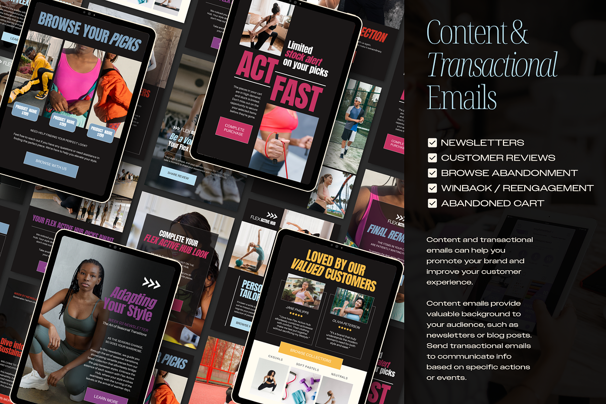 Fitness Emails | 50 Canva Templates, an Email Template by Creatif Foundry (Photo 4 of 9)