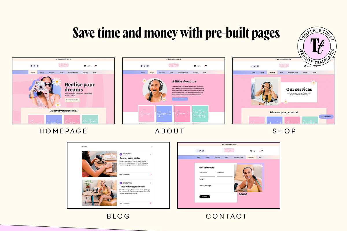 Pink Coaching Wix Template, a Wix Template by Template Twist Shop (Photo 6 of 10)