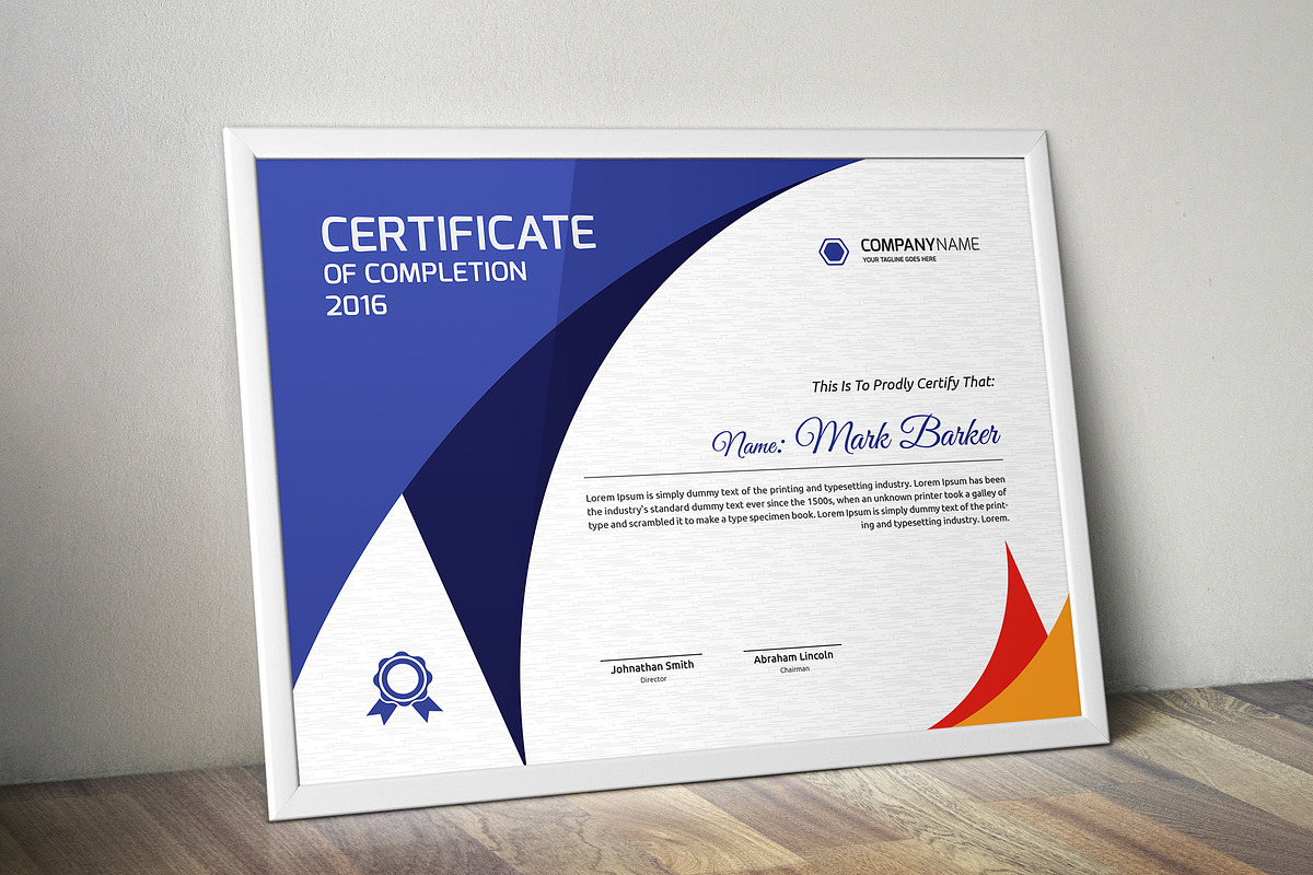 Certificate Word | PSD | AI, a Stationery Template by Curve Design (Photo 4 of 4)
