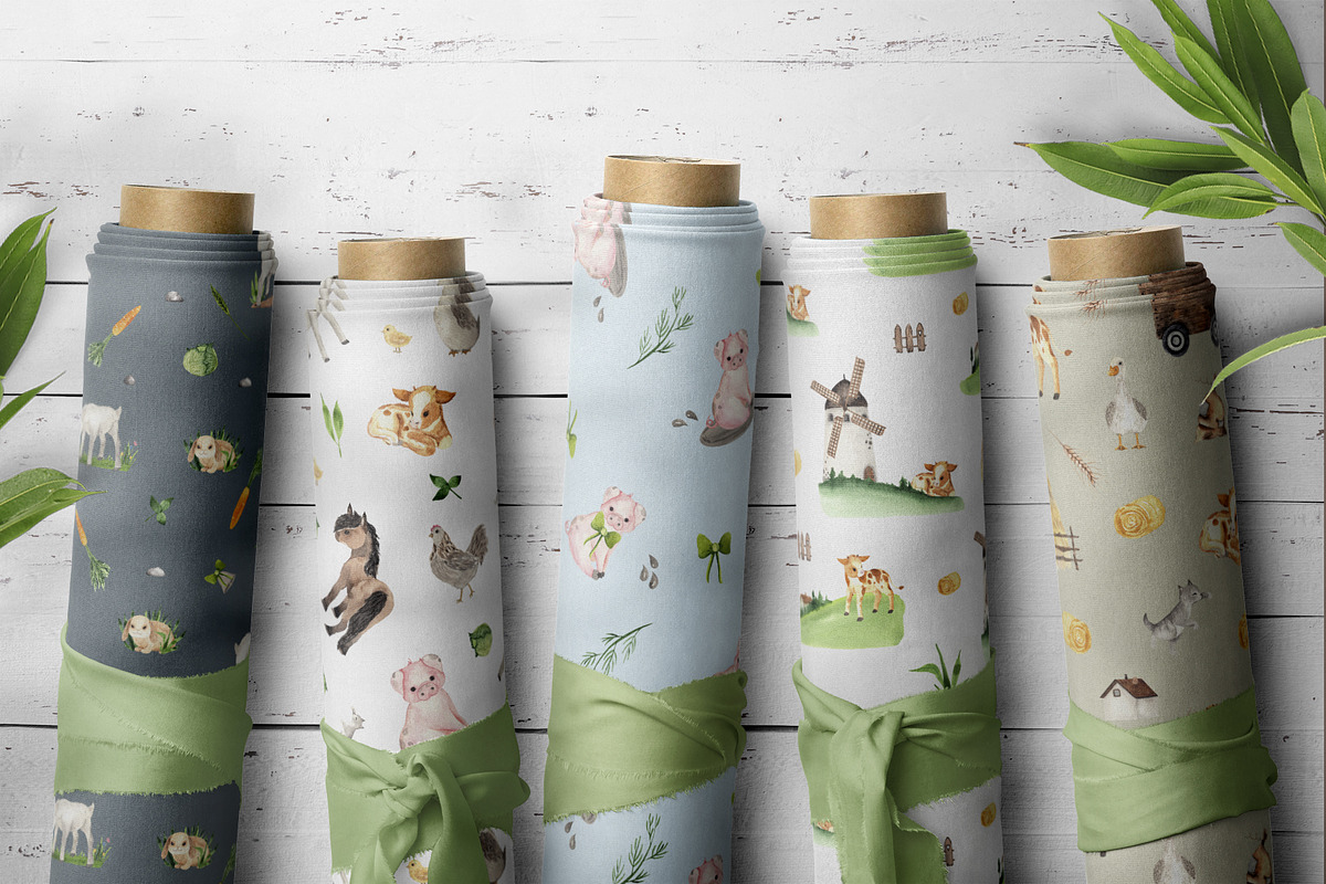 Watercolor Farm Animals, an Object Graphic by Ana-Sakuta (Photo 15 of 20)