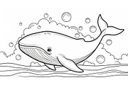 Whale Line Art Vector Bundle, an Illustration by yasushie (Thumbnail 12 of 51)