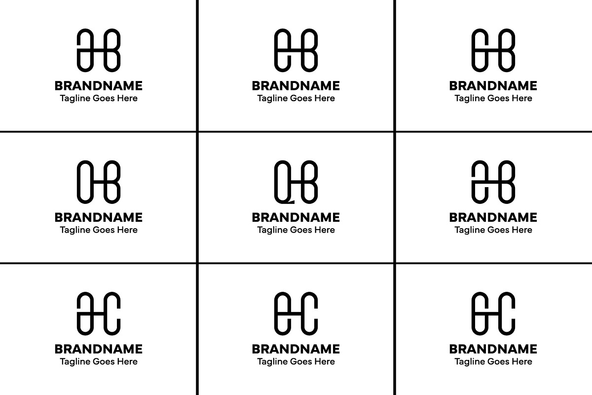 AHB EHB GHB OHB QHB ZHB AHC EHC GHC, a Branding & Logo Template by Pray Art Design Studio