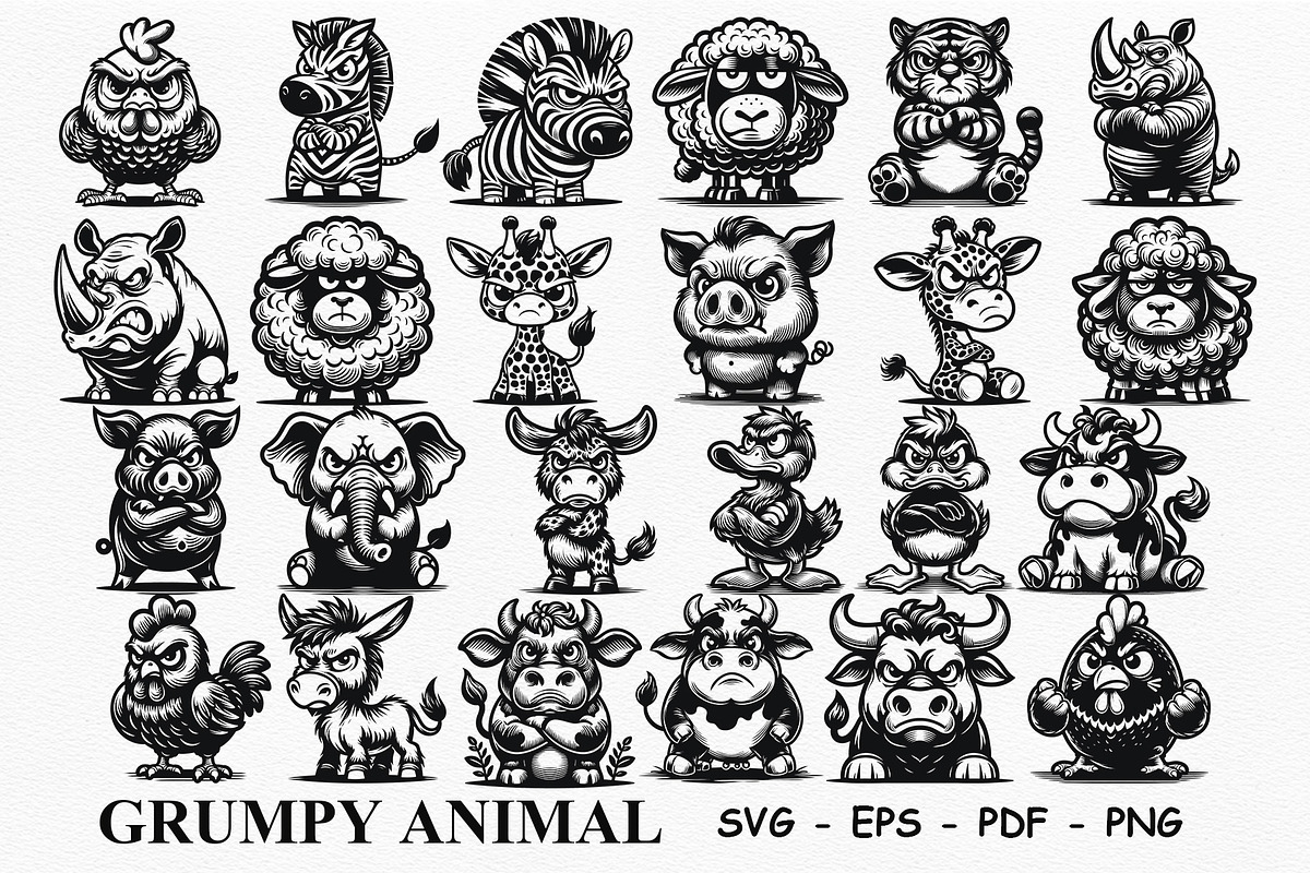 Grumpy Animal, an Animal Illustration by DevantCreate