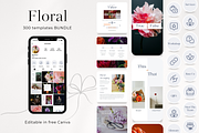 300 Floral Social Media BUNDLE, a Social Media Template by PatternLab. (Thumbnail 1 of 9)