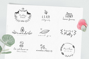 Script Font And Logos - Sage & Pink