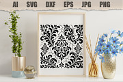 Stencil Damask Craquelure, a Pattern Graphic by MARYCRAFTIRIA (Thumbnail 3 of 3)