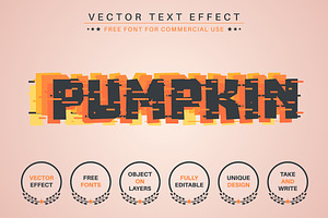 Pumpkin Layers Editable Text Effect