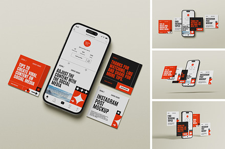 Instagram Post Mockup, an iPhone Mockup by Difa Design
