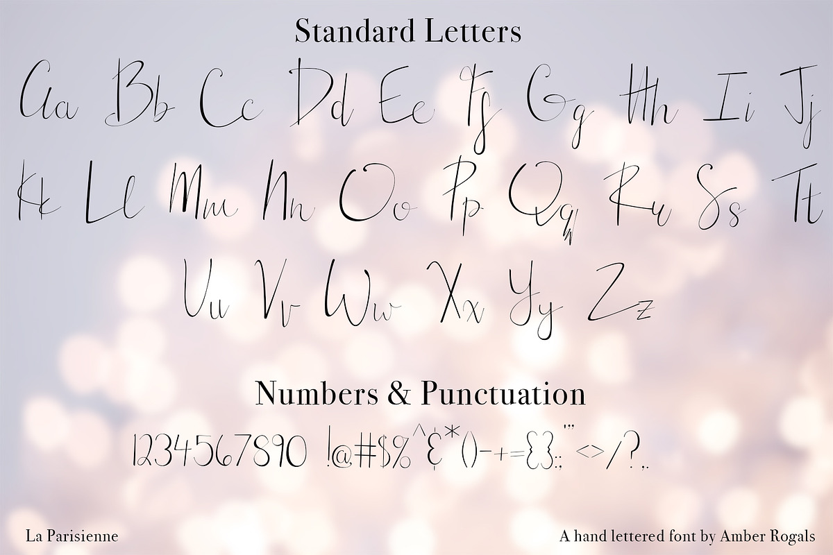 La Parisienne- A Hand Lettered Font, a Script Font by amberrogals (Photo 9 of 10)