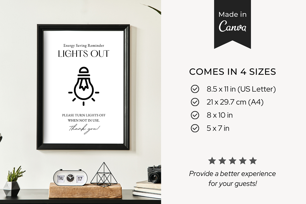 Airbnb Welcome Sign Template, a Poster Template by ShopRShop (Photo 5 of 10)
