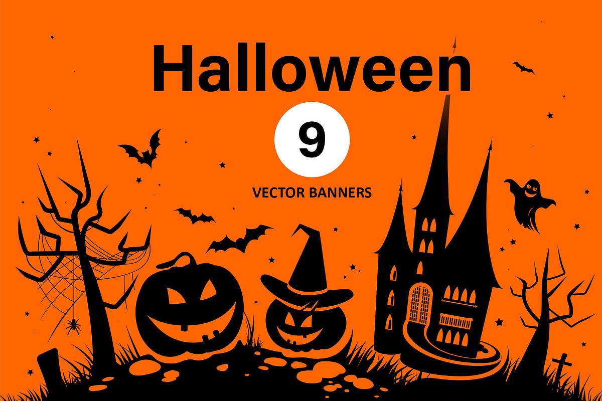 Halloween. Banners, a Background Graphic by Yulia Ogneva (Photo 1 of 5)