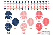 Navy & Blush Hot Air Balloons, an Illustration by Amanda Ilkov (Thumbnail 4 of 5)