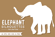 Elephant Silhouettes for Crafters, an Object Graphic by Brandi Lea Designs (Thumbnail 1 of 2)