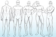 Procreate figure stamps MAN, a Brush Add-On by Elenbushe (Thumbnail 3 of 4)