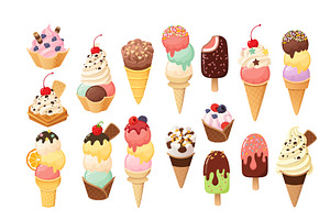 80 Ice Creams Constructor Elements