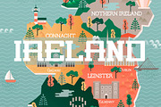 Map Of Ireland, an Illustration by Designifty (Thumbnail 1 of 4)
