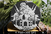 Temple Taj Mahal Shrine Explosion, a Background Graphic by LaseredNinja (Thumbnail 4 of 7)