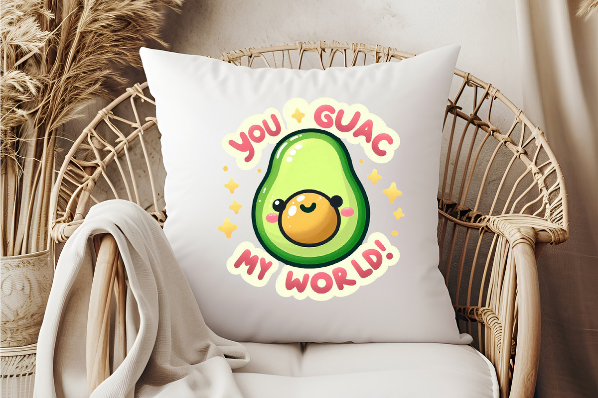 Funny,You Guac My World Sticker, an Illustration by DreamCafeArt (Photo 6 of 7)