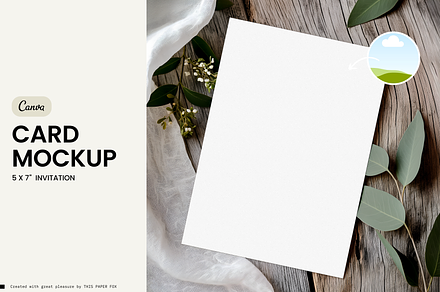 Invitation Card Mockup・Erna 4, a Product Mockup by This Paper Fox
